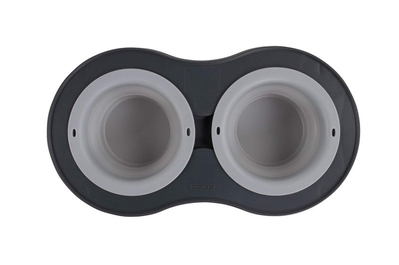 Dexas Pets Double Elevated Pet Feeder, Light Gray, Large/2.5 Cup Capacity Bowls (PW110432429) - Image 4